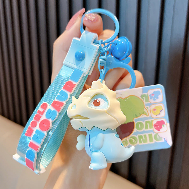 Wholesale Small Dinosaur Skull Cross Dressing Series Cartoon PVC Keychain